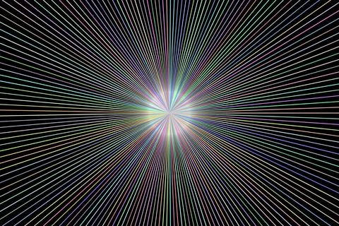 Vibrant multicolored radial lines with luminous center Иллюстрация