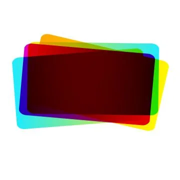 Vibrant Multicolored Rectangular Boxes Overlapping One Another Isolated Stock Illustration