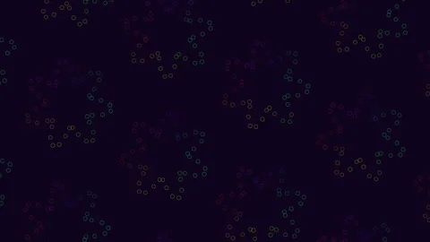 Vibrant multicolored shapes on dark background Stock Footage 311602712