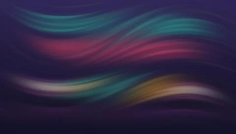 Vibrant multicolored wavy lines on dark background Stock Illustration