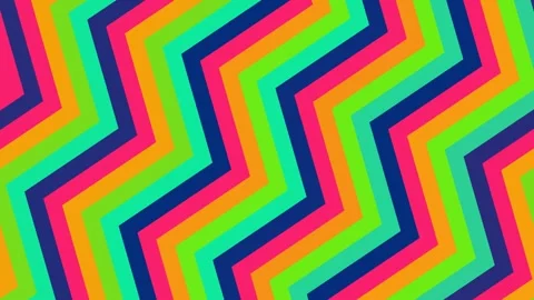 Vibrant Multicolored Zigzag Pattern Background. Stock Footage 329929910
