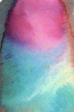 Vibrant multicolour watercolour paint background with blended colours Illustrazione stock