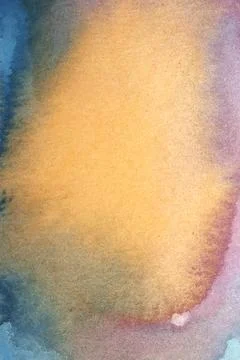 Vibrant multicolour watercolour paint background with blended colours 库存插图