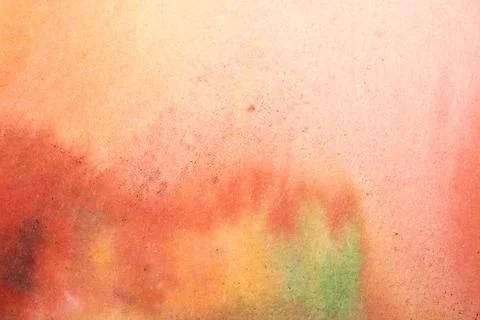 Vibrant multicolour watercolour paint background with blended colours 库存插图