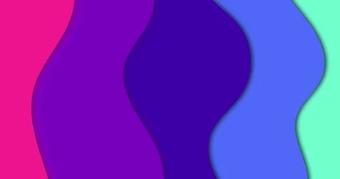 Vibrant Multilayered Wavy Transition Background with Modern Paper Cut Style Stock Footage 333408104