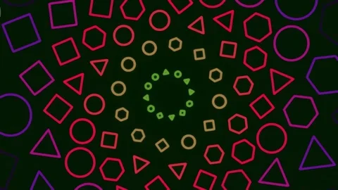 Vibrant neon abstract connection grid pattern glowing on dark background Stock Footage 342207947