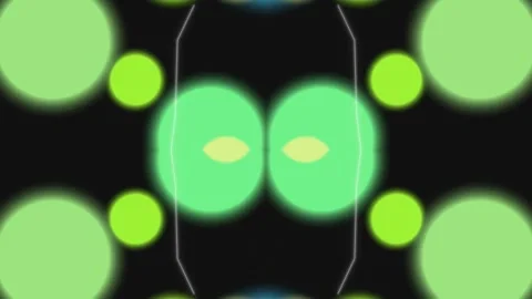Vibrant Neon Abstract Dots Move in Sync Across Frames. 스톡 동영상 328703494