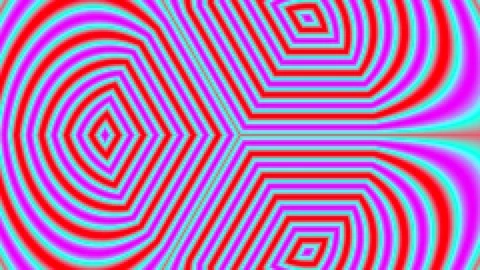 Vibrant neon abstract geometric pattern background with retro psychedelic wav Stock Footage 339779250