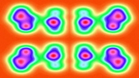 Vibrant neon abstract pattern background, repeating psychedelic loop graphi.. Stock Footage 337572827
