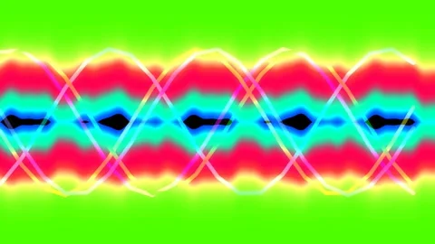Vibrant neon abstract wave background loop for techno music visualization Stock Footage 336161704