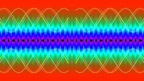 Vibrant neon abstract wave background pattern with glowing synthwave gradie.. Stock Footage 339787254