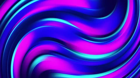 Vibrant Neon Abstract Waves Flowing in Dynamic Motion Stock Footage 279913353