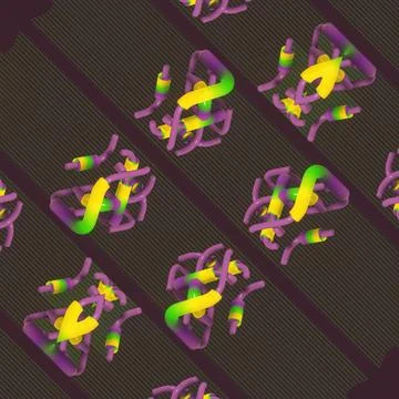 Vibrant Neon Acid 3D Pattern for Gaming and Cyberpunk Aesthetics Stock Illustration