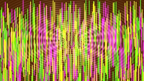Vibrant neon audio visualizer spectrum equalizer for music and data streami.. Stock Footage 336504272