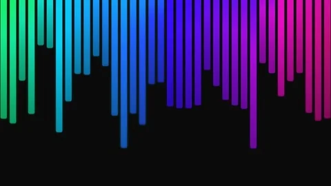 Vibrant neon bars dance with electric lightning. Stock Footage 328703496
