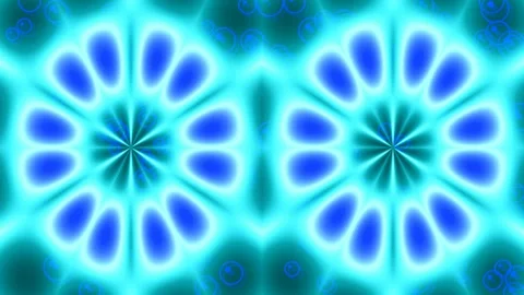 Vibrant neon bokeh pattern background with glowing turquoise and emerald gr.. Stock Footage 339796243