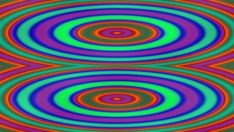 Vibrant Neon Circular Abstract Background Loop for Futuristic Tech Visualizer Stock Footage 337567845