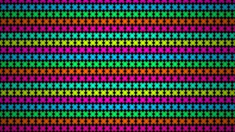 Vibrant Neon Crosses Pattern - Dynamic Geometric Background with Bright Stock Illustration