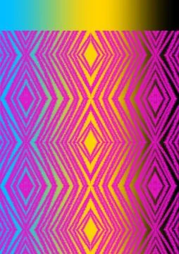 Vibrant Neon Diamond Lines Pattern for Textile Prints, Packaging Design, and Mod Stock Illustration