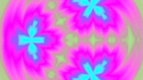 Vibrant neon fluid abstract pattern background with glowing symmetry and ener Stock Footage 339787472