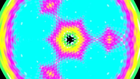 Vibrant neon fractal abstract pattern background with glowing cosmic energy.. Stock Footage 337571208