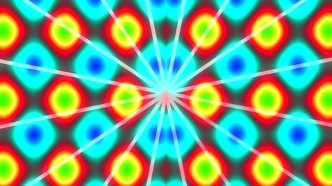Vibrant neon geometric background pattern, bright abstract kaleidoscope desig Stock Footage 339799513