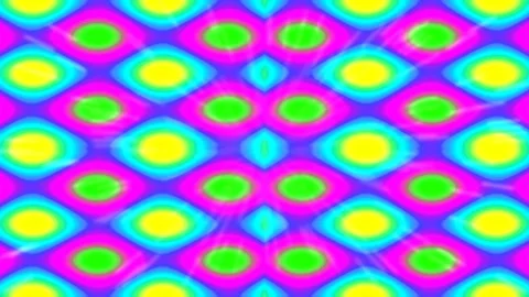 Vibrant neon geometric psychedelic background pattern for retro pop art desig Stock Footage 336770763