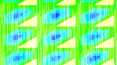 Vibrant Neon Geometric Stripes Background Pattern for Retro Abstract Music Lo Stock Footage 337705477