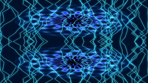 Vibrant neon geometric wave pattern background for futuristic technology vi.. Stock Footage 337702402