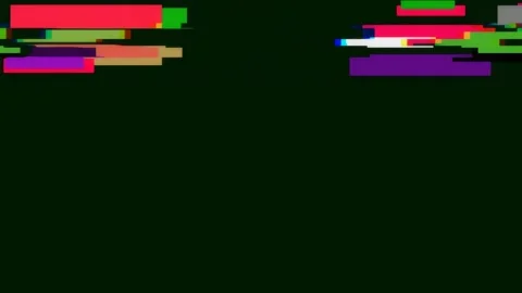 Vibrant neon glitch technology data stream abstract motion background Stock Footage 342207952