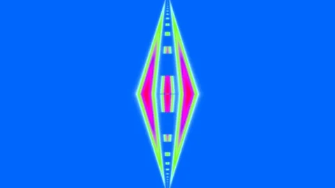 Vibrant Neon Glow Abstract Tech Path Background Animation Green Screen Stock Footage 336882769