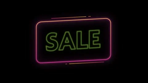 A vibrant neon glow title effect for Black Friday Sale. Video stock 303761049