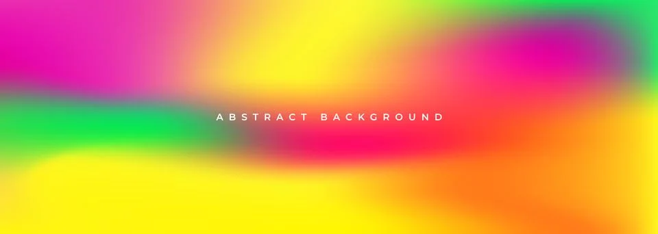 Vibrant neon gradient abstract background with blazing yellow magenta and teal Stock Illustration