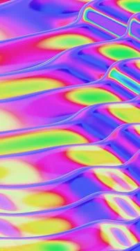 Vibrant Neon Gradient Waves with Fluid Patterns 스톡 일러스트