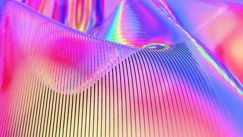 Vibrant Neon Gradient Waves with Fluid Patterns 스톡 일러스트