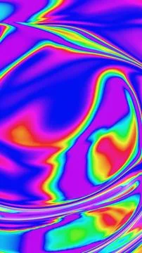 Vibrant Neon Gradient Waves with Fluid Patterns Stock Illustration