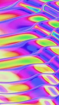 Vibrant Neon Gradient Waves with Fluid Patterns イラスト素材