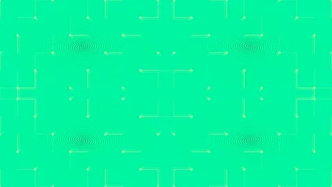 Vibrant neon green abstract digital circuit background pattern Stock Footage 333442328
