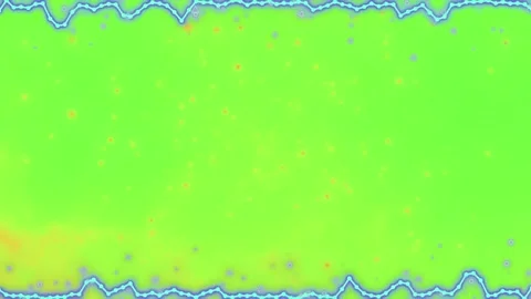 Vibrant neon green digital waveform background featuring glowing blue edges and 库存影片 338995859