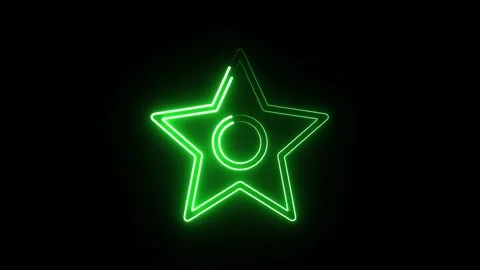 Vibrant neon green star loading animation pulses with dynamic energy against a Stock Footage 320982557
