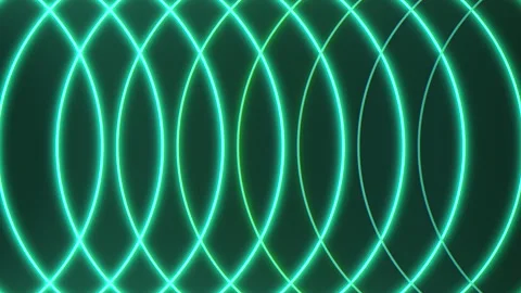 Vibrant neon green wave pattern on black background Stock Footage 317332939