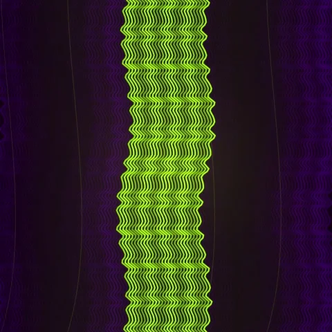 Vibrant Neon Green Wave Pattern on Dark Purple Textured Background Stock Footage 347804049