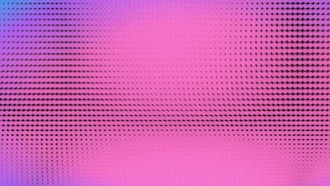 Vibrant neon halftone gradient waves flowing in digital motion Stock Footage 336776310
