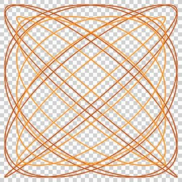 Vibrant neon harmonic oscillation loop isolated PNG with transparent background Фото