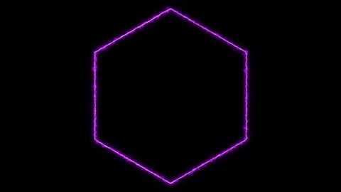 Vibrant neon hexagon loop animated backdrop Stock Footage 328385397