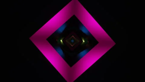 Vibrant neon hues create a pulsating dance in a VJ Loop backdrop. Video stock 257077027