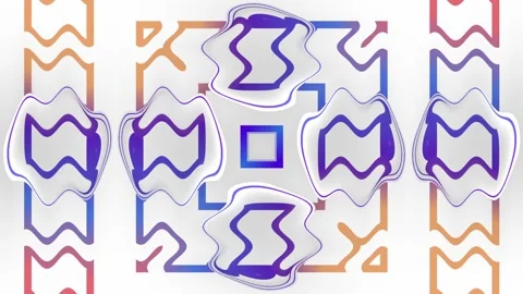 Vibrant neon kaleidoscope star pattern loop with energetic radial motion Stock Footage 336507409
