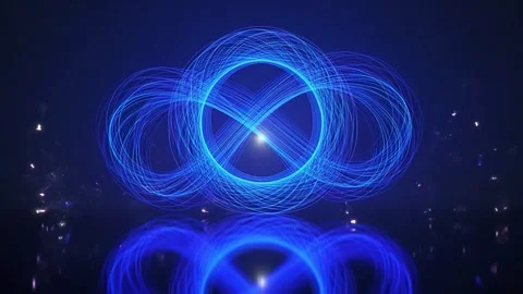 Vibrant Neon Light Trails and Reflections. Stock Footage 330335857