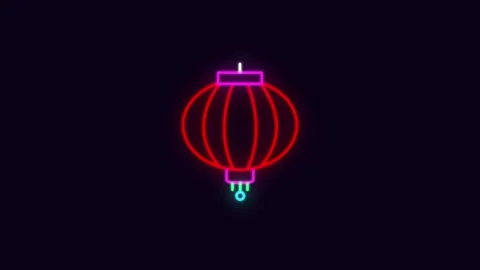 Vibrant neon light tube frame looping video asset for gaming backdrop Stock-Footage 322953889