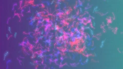 Vibrant neon lightnings on gradient background 스톡 일러스트